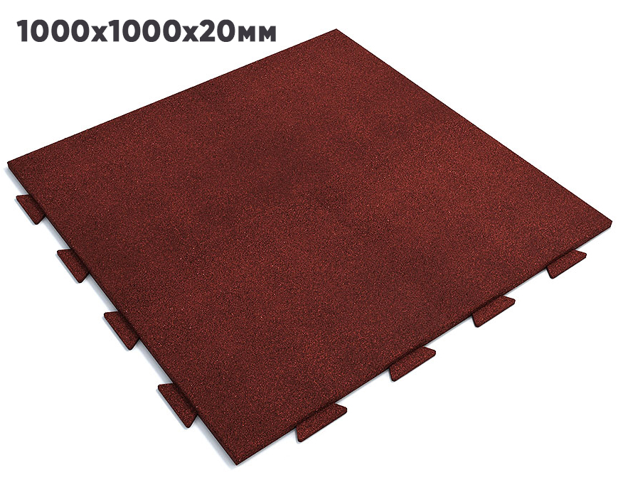 Резиновая плитка ласточкин хвост 1000х1000х20мм